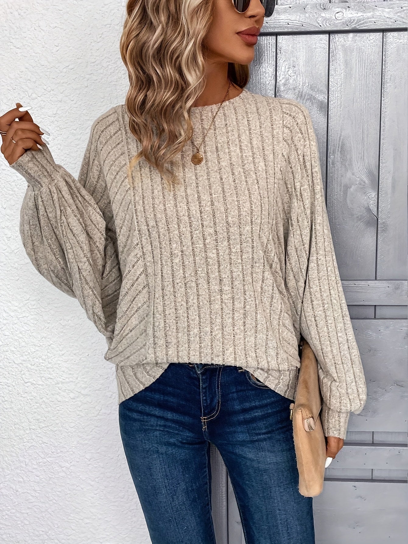 Pullover Pull Côtelé Chic Élégant - STILISTA