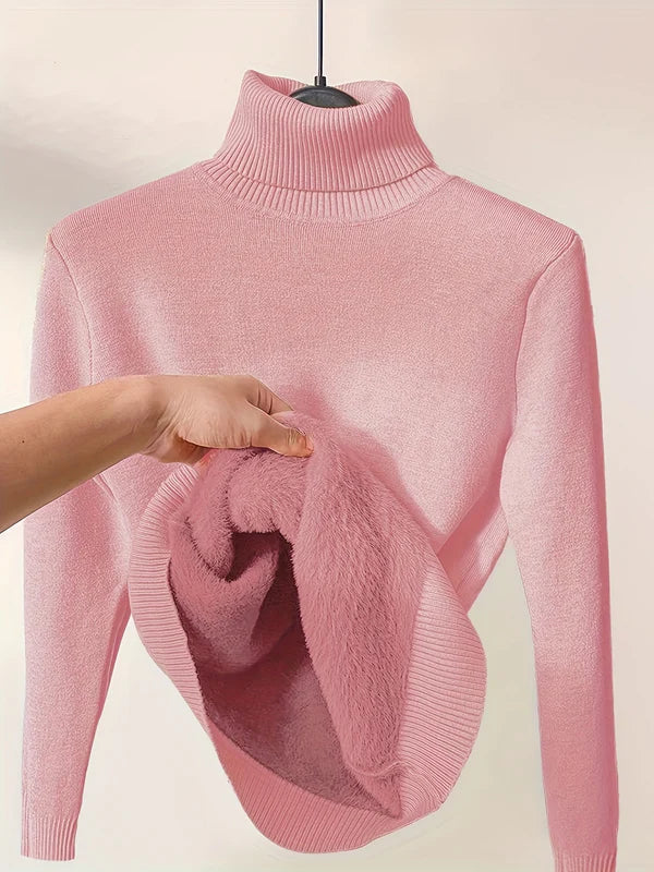 Pull à Col Roulé Doublé de Polaire | STILISTA™